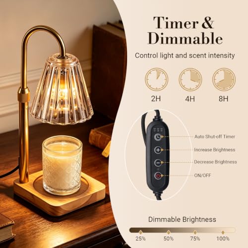 Candle Warmer Lamp with Timer & Dimmer