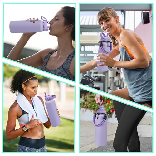40 oz Water Bottle with Straw (9 Count)