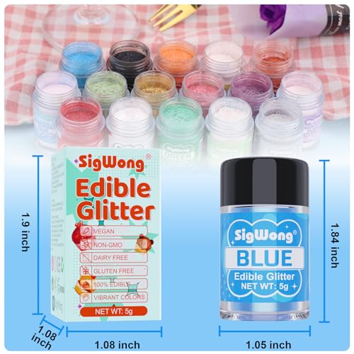 Blue Edible Glitter