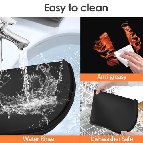Silicone Coffee Maker Mat with Lip for Countertops