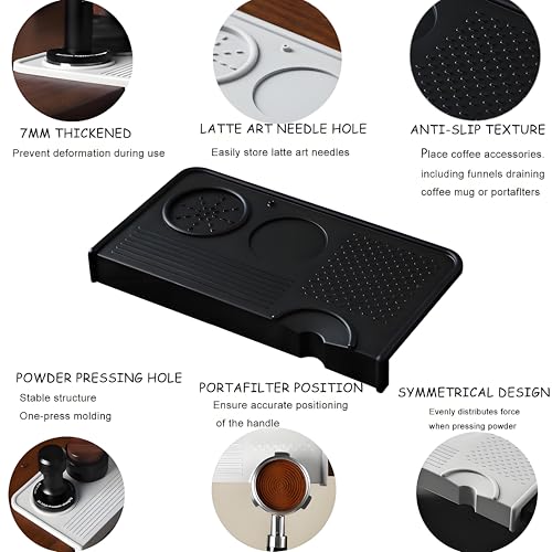 Espresso Tamping Mat with Portafilter Slot