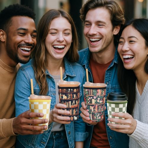Reusable Insulated Neoprene Iced Coffee Cup Sleeve