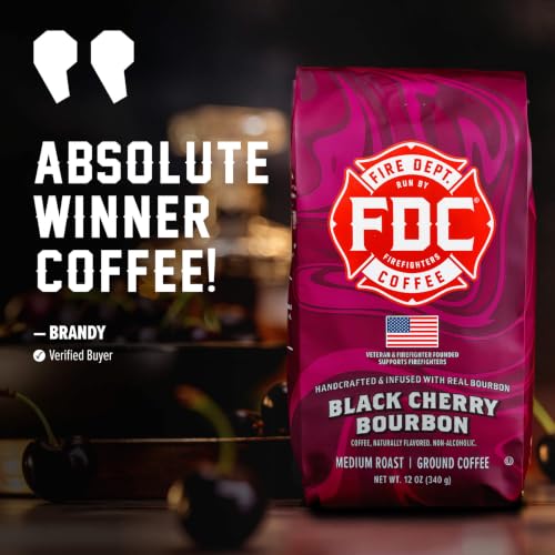 Black Cherry Bourbon Infused Ground Coffee (12 Ounce)