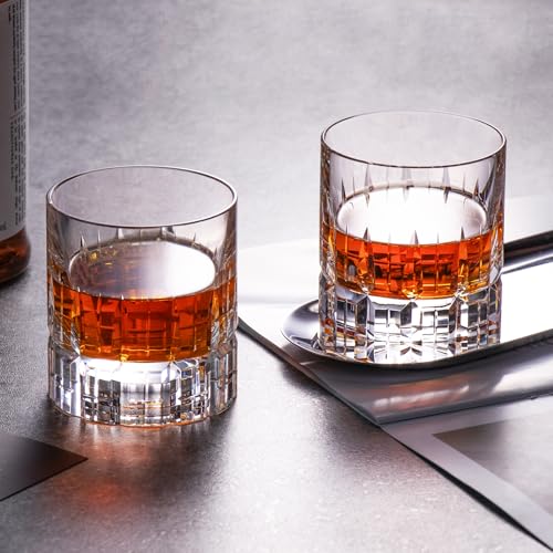 Crystal Whiskey Glasses Set of 2 Old Fashioned Glasses Stemless (2 Count)