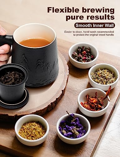 Ceramic Tea Cup with Infuser and Lid 15.2 oz