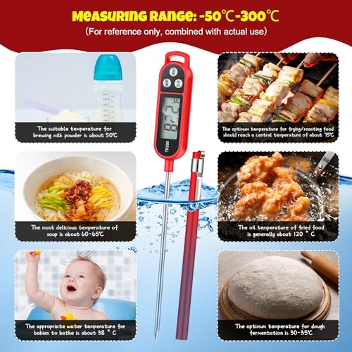 12 Pcs Meat Food Thermometer Food with Probe (6 Count)