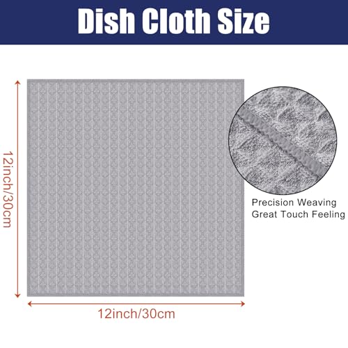 Microfiber Waffle Weave Kitchen Dish Cloths (12 Count)
