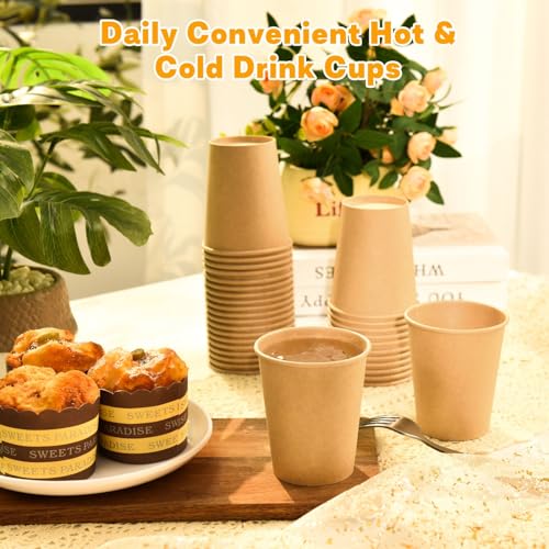 200 Pack 8 oz Kraft Paper Cups (200 Count)