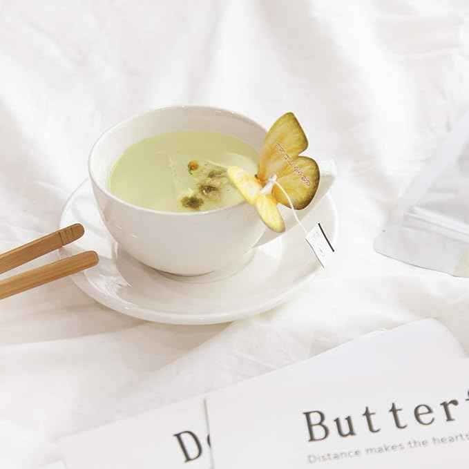 KKOKDAM Fancy Korean Tea Set Sampler – 3 Flavor Yellow Teas, Variety Pack with Butterfly Bags – Perfect and Elegant Korean Gift Box for Women- Perfect as Unique Tea Gifts or Gift Set for Women