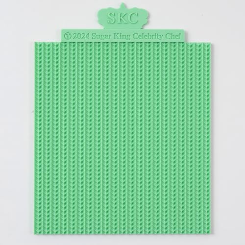 Sweater Texture Fondant Impression Mats Knit Fondant Embosser Texture Mats for Clay Cake Decorating Fondant Molds 1Pcs