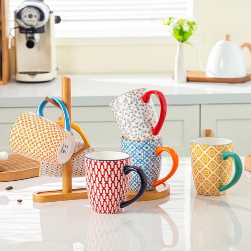 16 Oz Ceramic Coffee Mugs Set of 6 (6 Count)