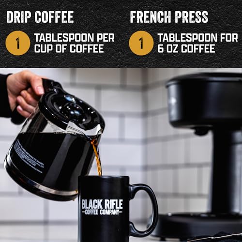Black Rifle Coffee Medium Roast Ground Coffee Thin Blue Line 12 oz (12 Ounce)