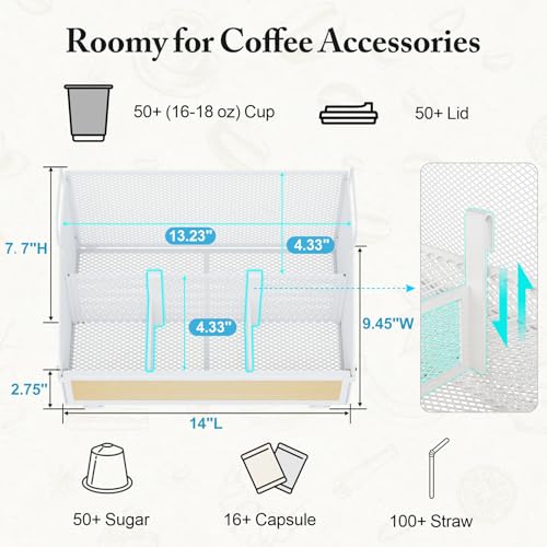 Countertop Coffee Station Organizer