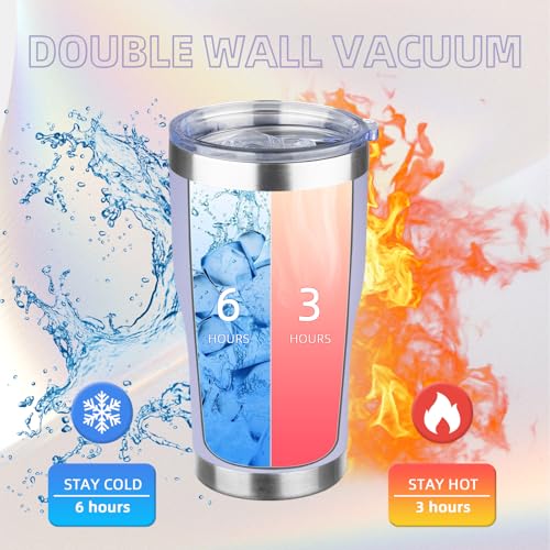 20oz Insulated Tumbler with Lid Straw Travel Coffee Mug Cup