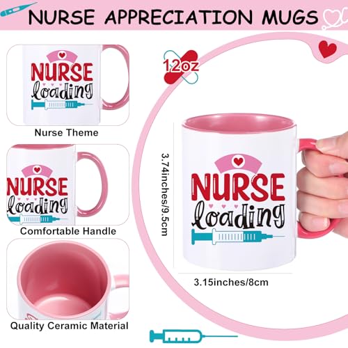 6 Set Employee Appreciation Gifts Include Thank You Staff Mug Gift Set 12 oz Appreciation Mugs Inspirational Pens Tags for Employee Staff Team Group (6 Count)