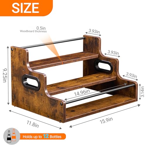 3 Tier Liquor Bottle Display Shelf