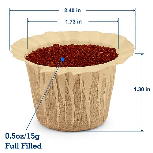 300 Count Natural K Cup Filters for Keurig Single Serve 1.0 and 2.0