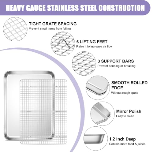 Large Baking Sheet with Wire Rack (2 Count)