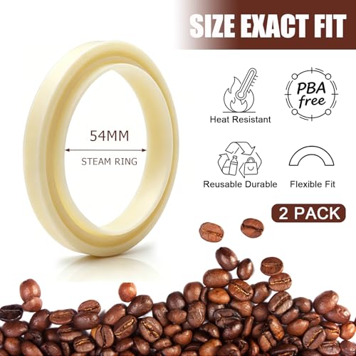 54mm Silicone Steam Ring Espresso Machine Group Head Gaskets (2 Count)