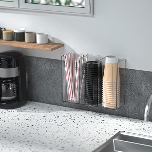 Acrylic Coffee Cup and Lid Storage Organizer Holder