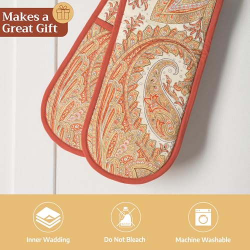Double Oven Mitts 100% Cotton Double Oven Glove