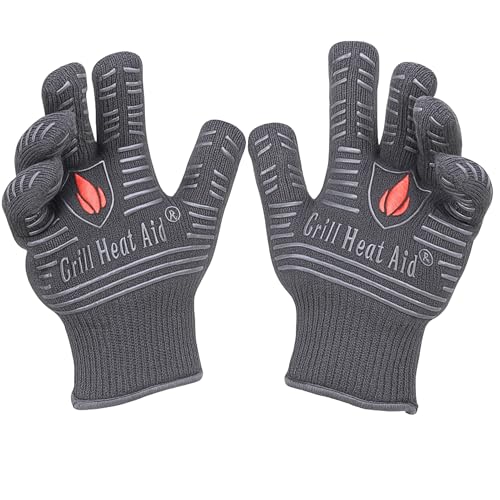 Grill Gloves Heat Proof for Men Grilling BBQ Heat Resistant Gloves (2 Count)
