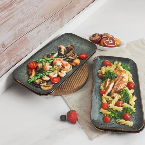 Ceramic Serving Dinner Plate Set (4 Count)