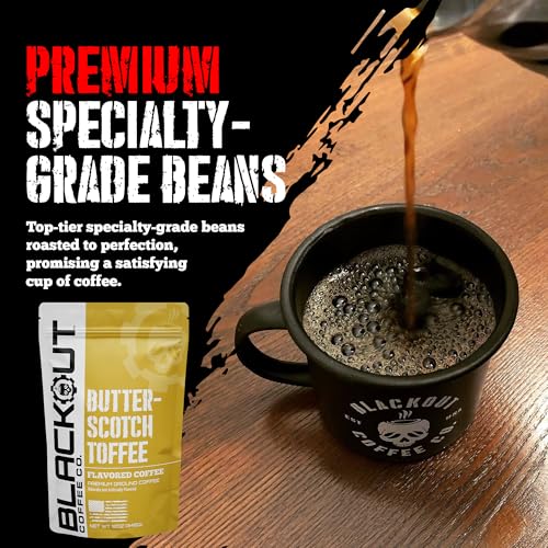 Blackout Coffee Butterscotch Toffee Flavored Ground Coffee (12 Ounce)