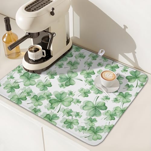 St Patrick's Day Dish Drying Mat for Kitchen Counter