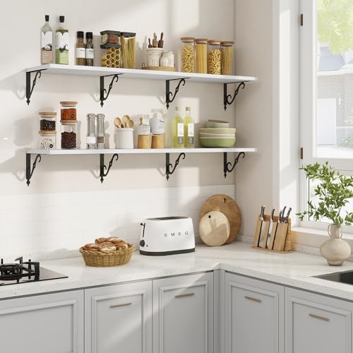12 Inch Deep Floating Shelves for Wall (2 Count)