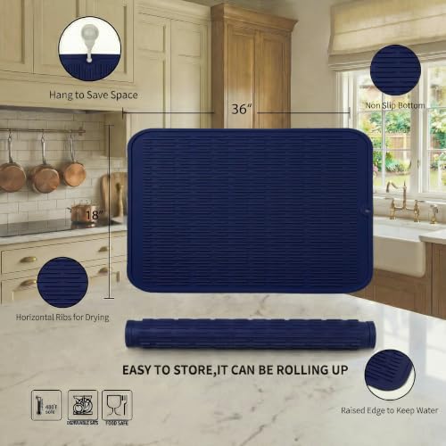 Silicone Dish Drying Mat for Multiple Usage