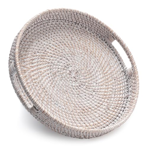 11.8 inch Round Rattan Tray