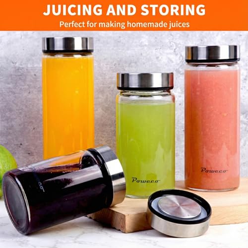 Glass Juice Bottles 4 Pack 10 oz (4 Count)