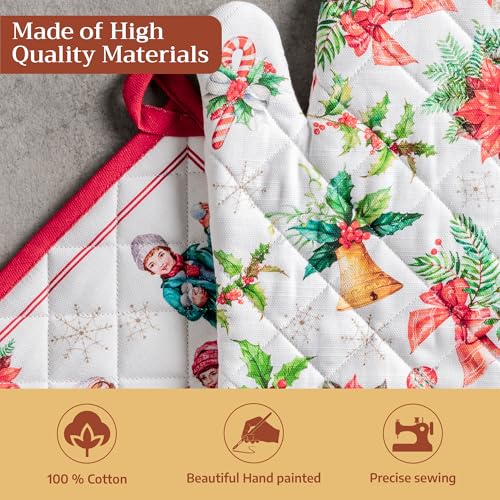 100% Cotton Oven Mitt & Pot Holder Set (2 Count)