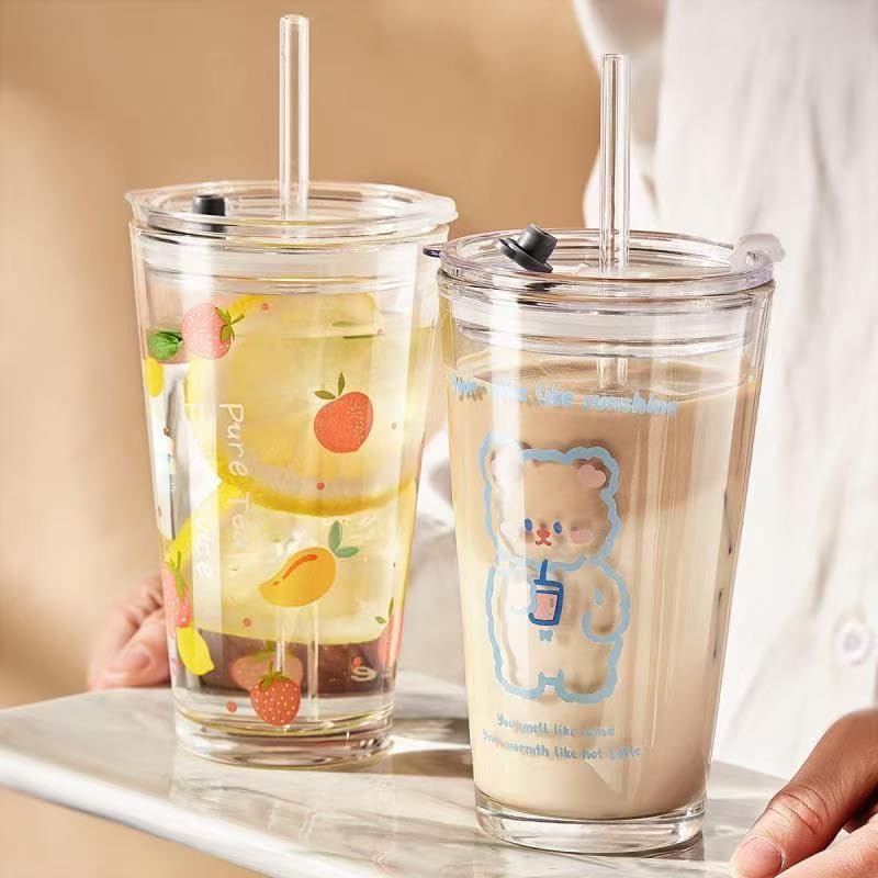 16 Pack Reusable Glass Straws