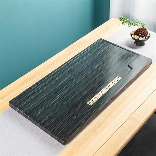 Tea Set Natural Green Wood Grain Stone Tea Tray Smooth Surface Home Office Modern Stone Tea Table Chinese Tea Set