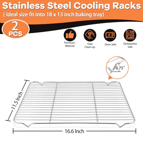 Cooling Baking Rack Stainless Steel (2 Count)