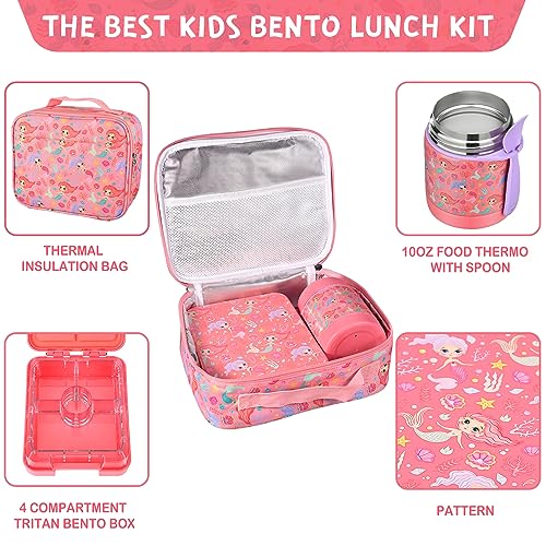Bento Lunch Box Set With 10oz Soup Thermo
