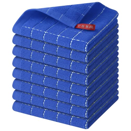 100% Cotton Terry Kitchen Dish Cloths (8 Count)