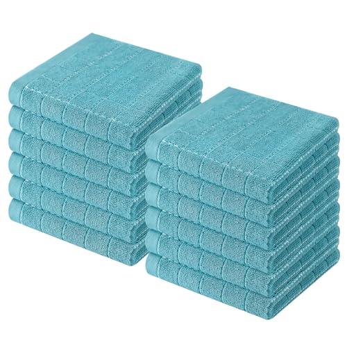 100% Cotton Terry Kitchen Dish Cloths (12 Count)