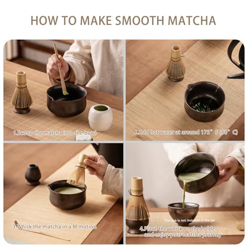 Matcha Set Matcha Whisk Set Includes 17 oz Matcha Bowl