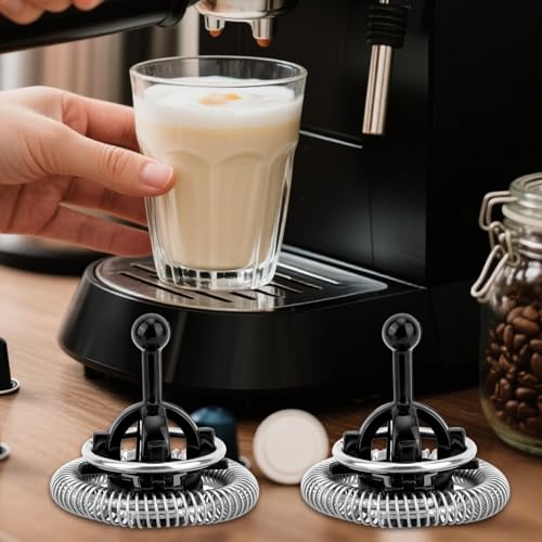 4pcs Milk Frother Whisks & Spring Rings Set for Nespresso (4 Count)