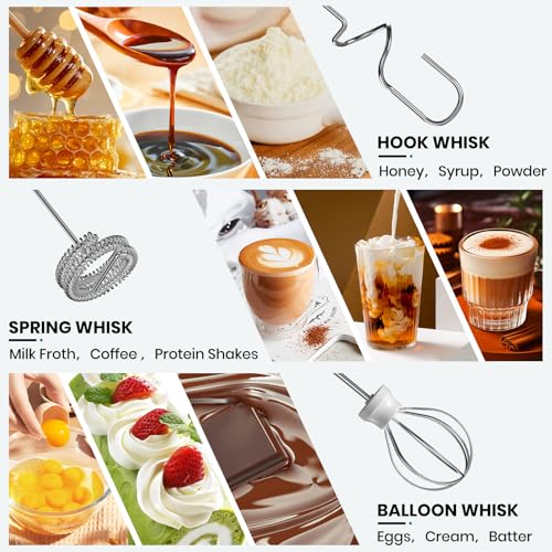 Milk Frother Handheld Rechargeable with Stand