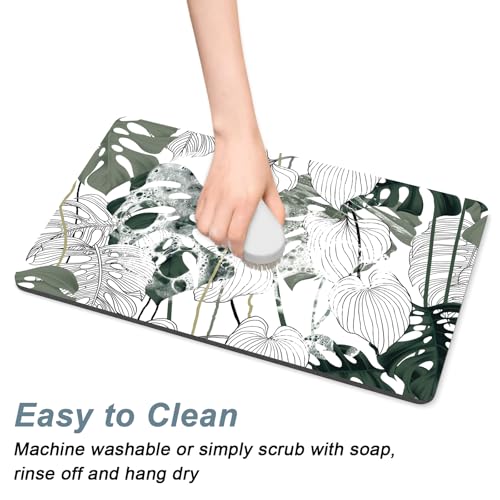 Coffee Mat 12" x 19" Cute Coffee Bar Mats for Espresso Machine Station Accessories and Organizer