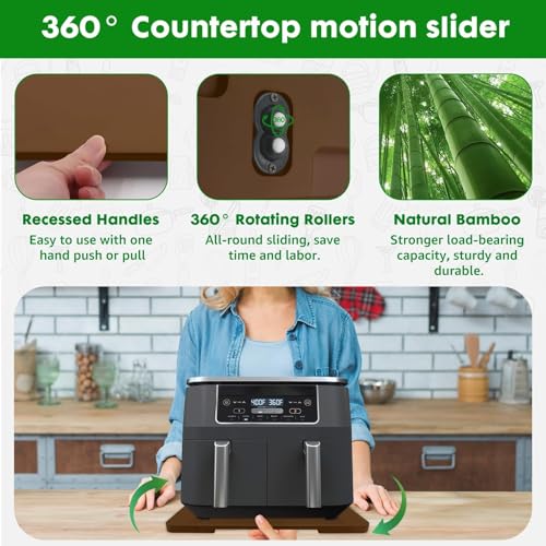 Appliance Slider 360° Rolling Tray for Countertop Coffee Maker Mat