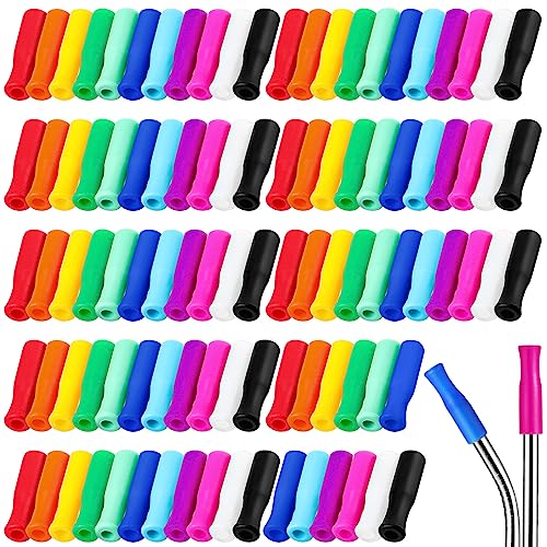 100 Pcs Silicone Straw Tips for 6mm Metal & Stainless Steel Straw (100 Count)