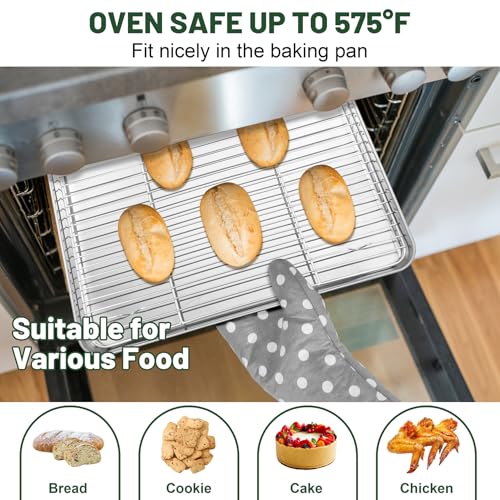 Cooling Rack 15.3” x 11.1” Stainless Steel Wire Baking Rack