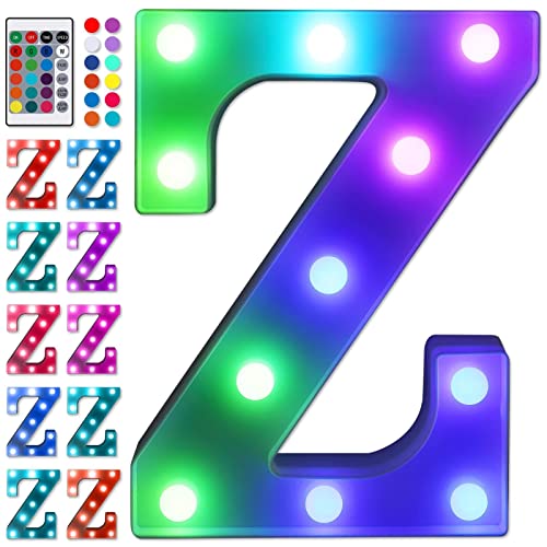 Colorful LED Letter Lights with Remote