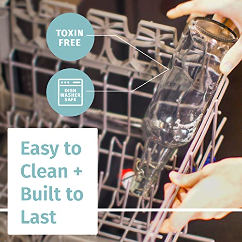 Clear Swing Top Glass Bottles (6 Count)