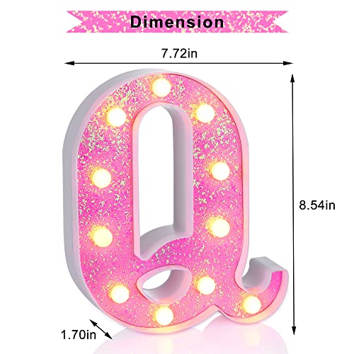 Pink Light up Letters (4.2329 Ounce)